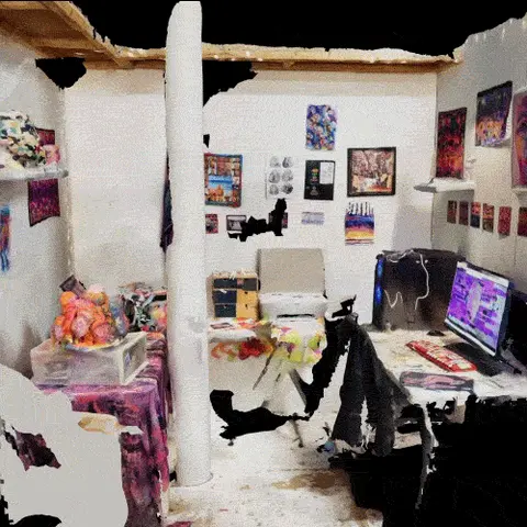 AR scan of studio in space, augmented reality art by Mrs Luva Luva