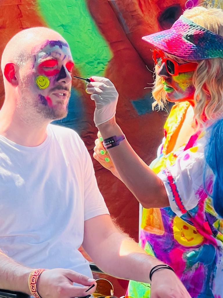Face painting in action at Lowlands Festival 2023